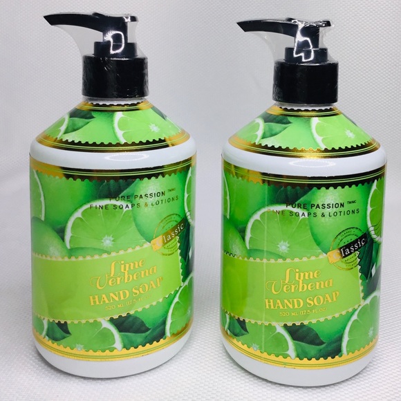 2 Pure Passion Fine Lime Verbena Hand Soap 17.5 oz